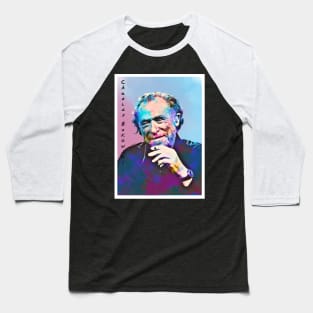 Poster Art Charles Bukowski Baseball T-Shirt